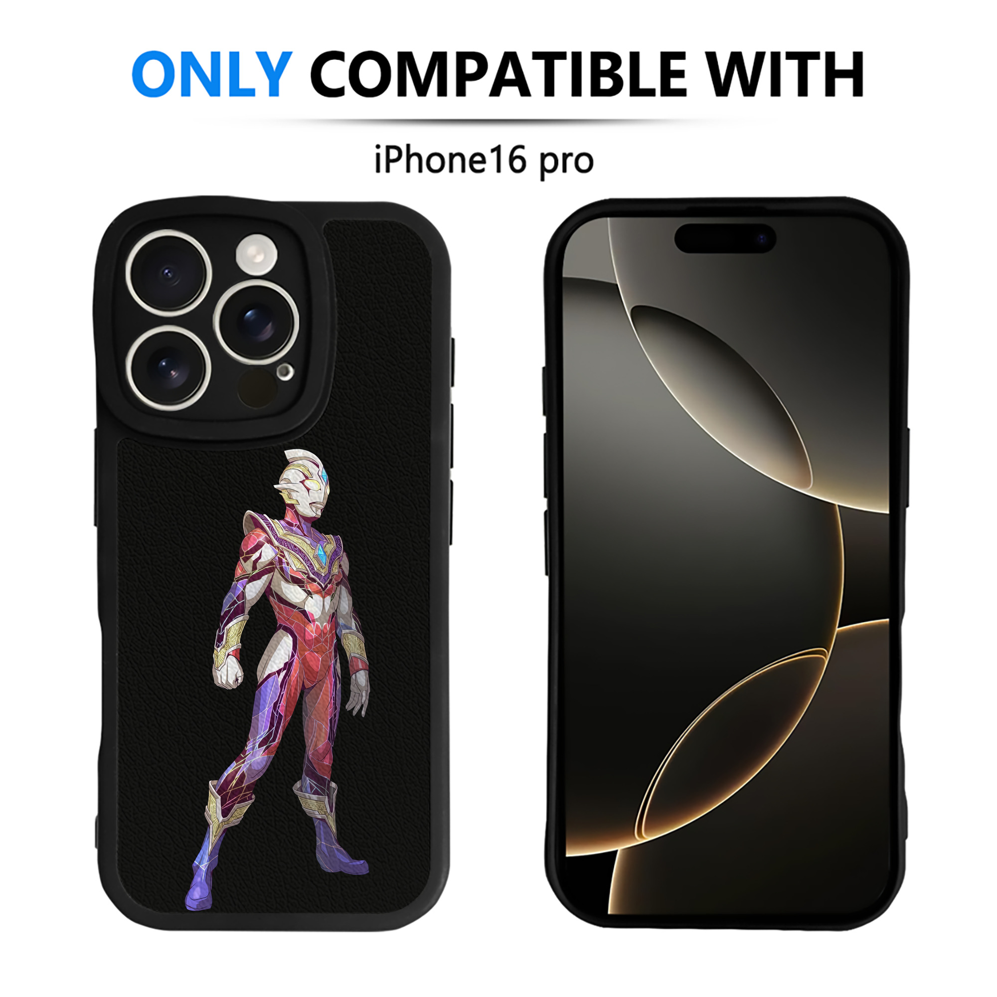 （画像用） ウルトラマン Ultraman 【iPhone 16シリーズ対応】シリコンスマホケース（レザー調） 材質：シリコン